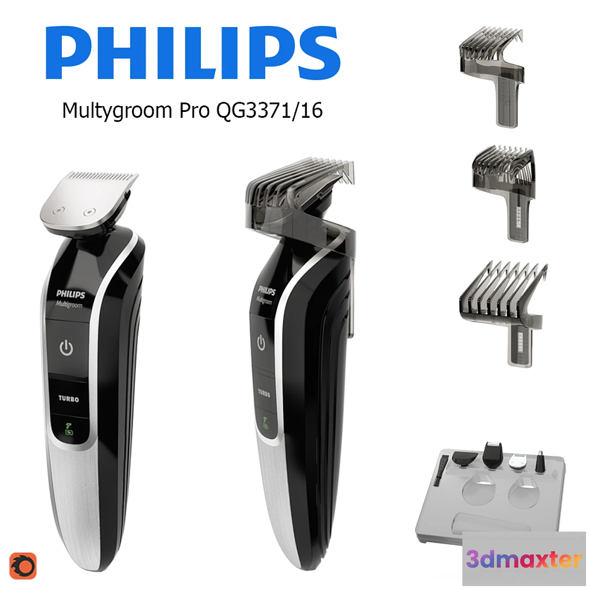 1299243 - Set for cutting PHILIPS Multygroom Pro QG3371 _ 16 3D Max