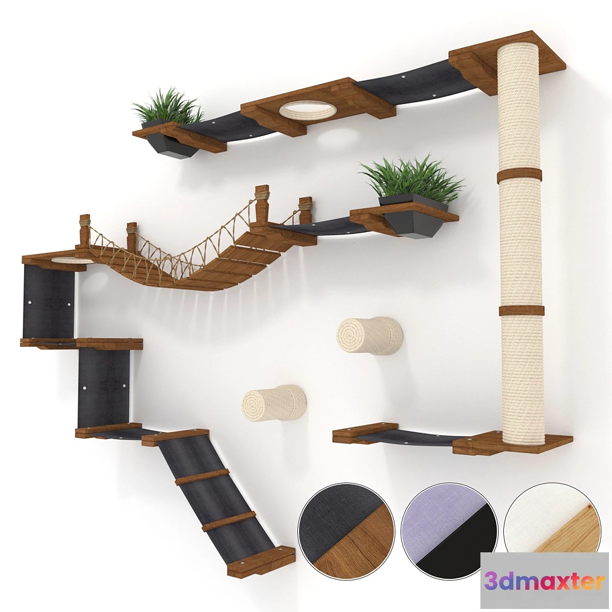 1304749 - Cat furniture (game complex) CatastrophiCreations set 2 3D Max