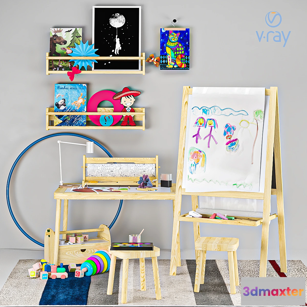 1307151 - Children’s decor easel Ikea - No.2 3D Max