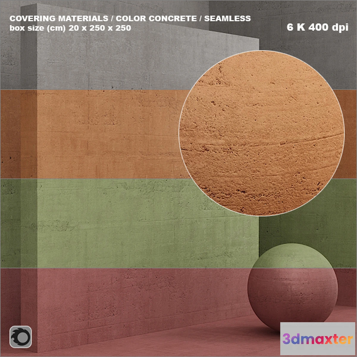 1307182 - Material (seamless) - coating concrete plaster set 58 3D Max