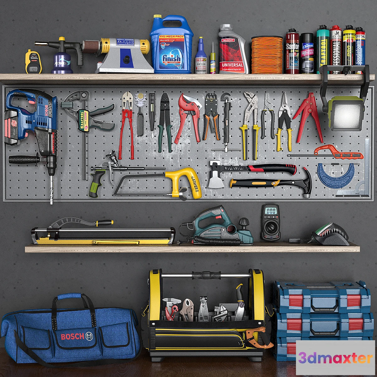 1310463 - garage tools set 5 3D Max