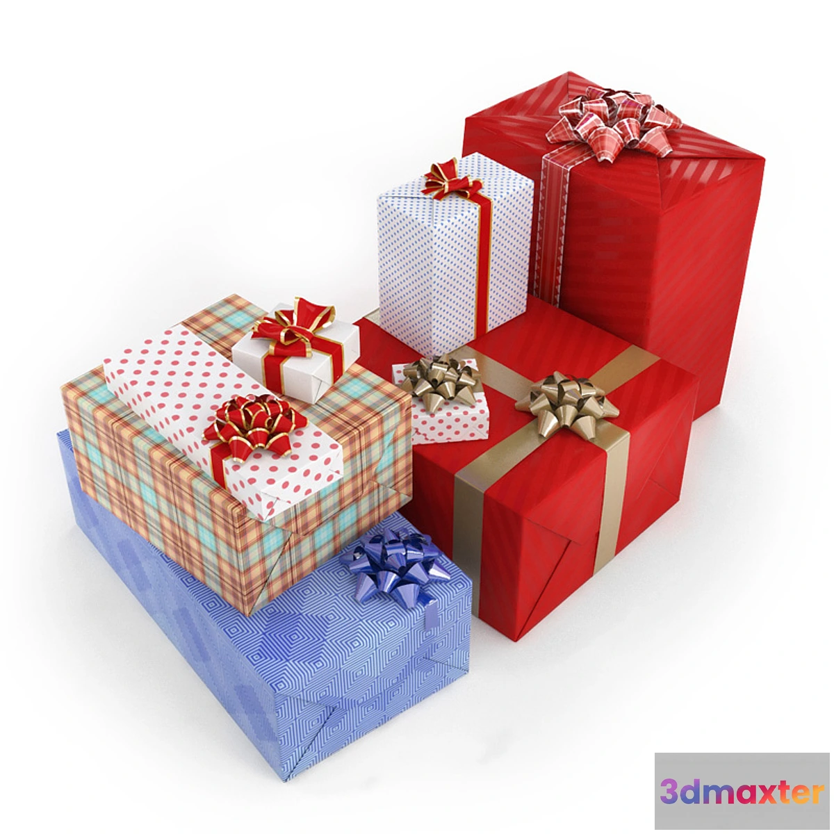 1312057 - Gifts in boxes 3D Max