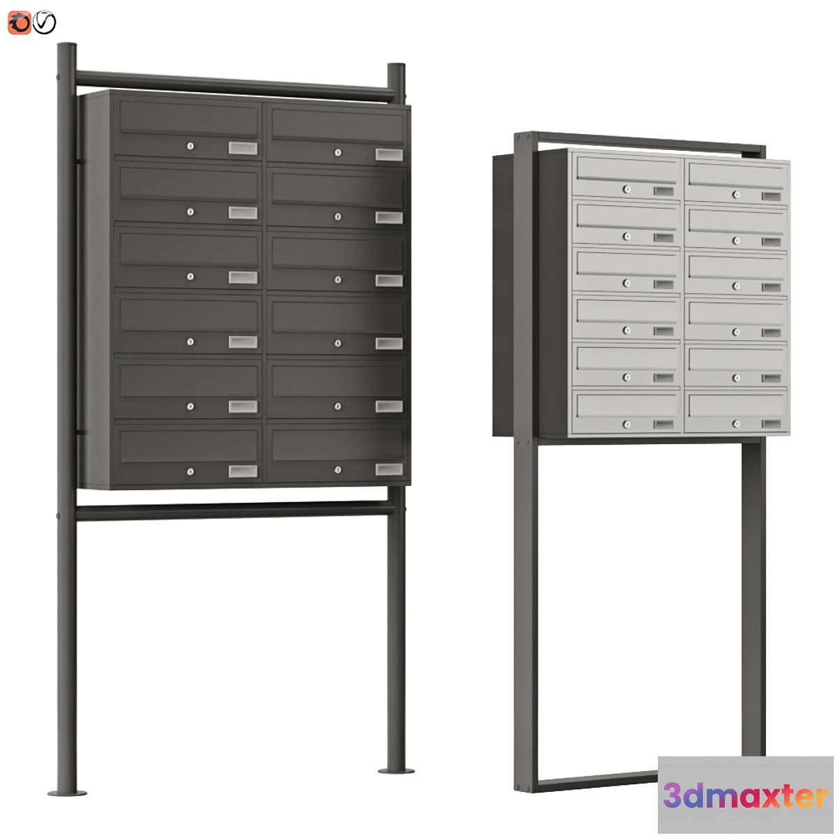 1318847 - mailbox set 3D Max