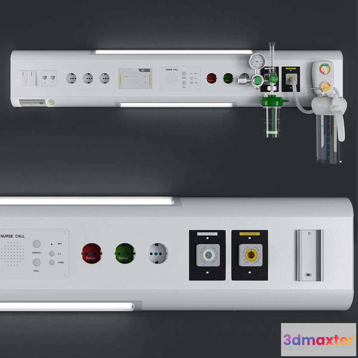 1319080 - Over bed console unit - Hospital Equipment 22 3D Max