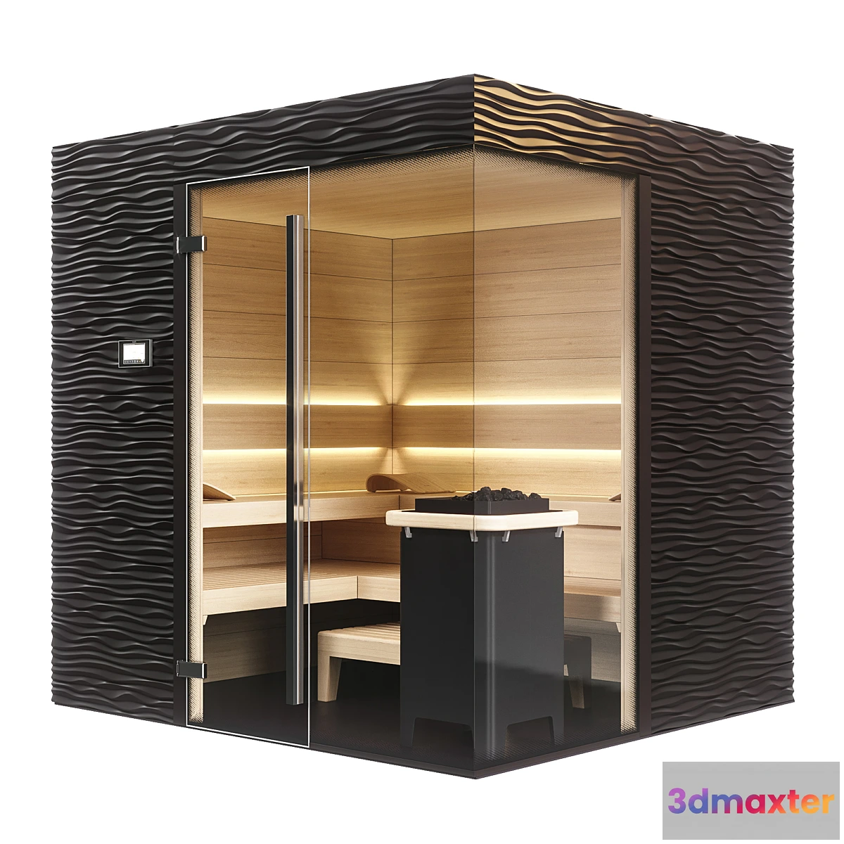 1321685 - KLAFS Design Sauna Shape with sauna heater sanarium majus 3D Max