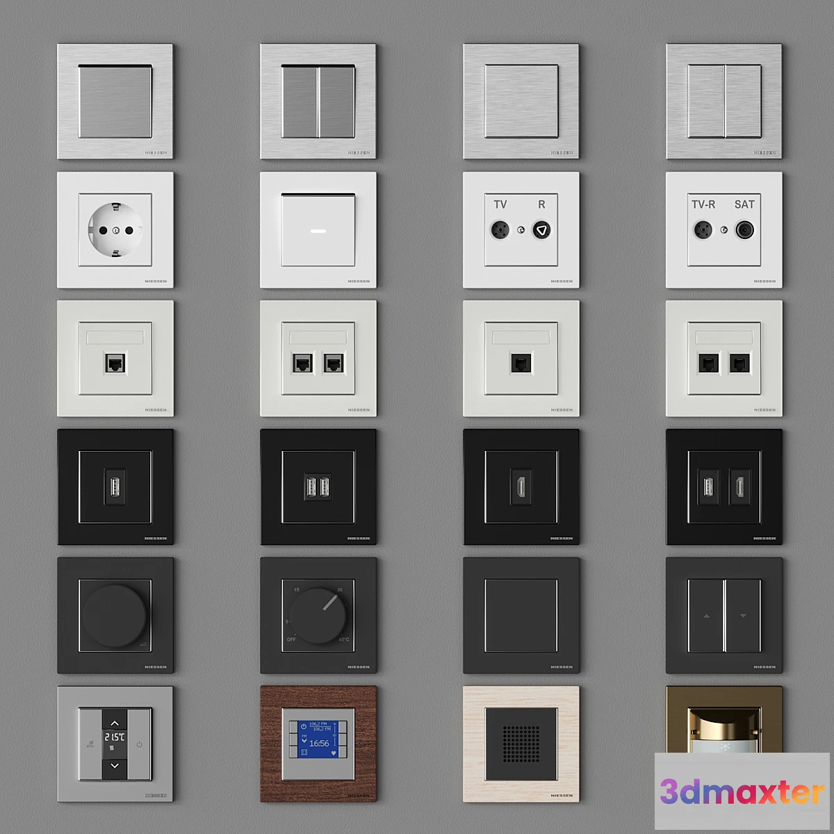 1326233 - ABB Niessen SKY switches and sockets 3D Max