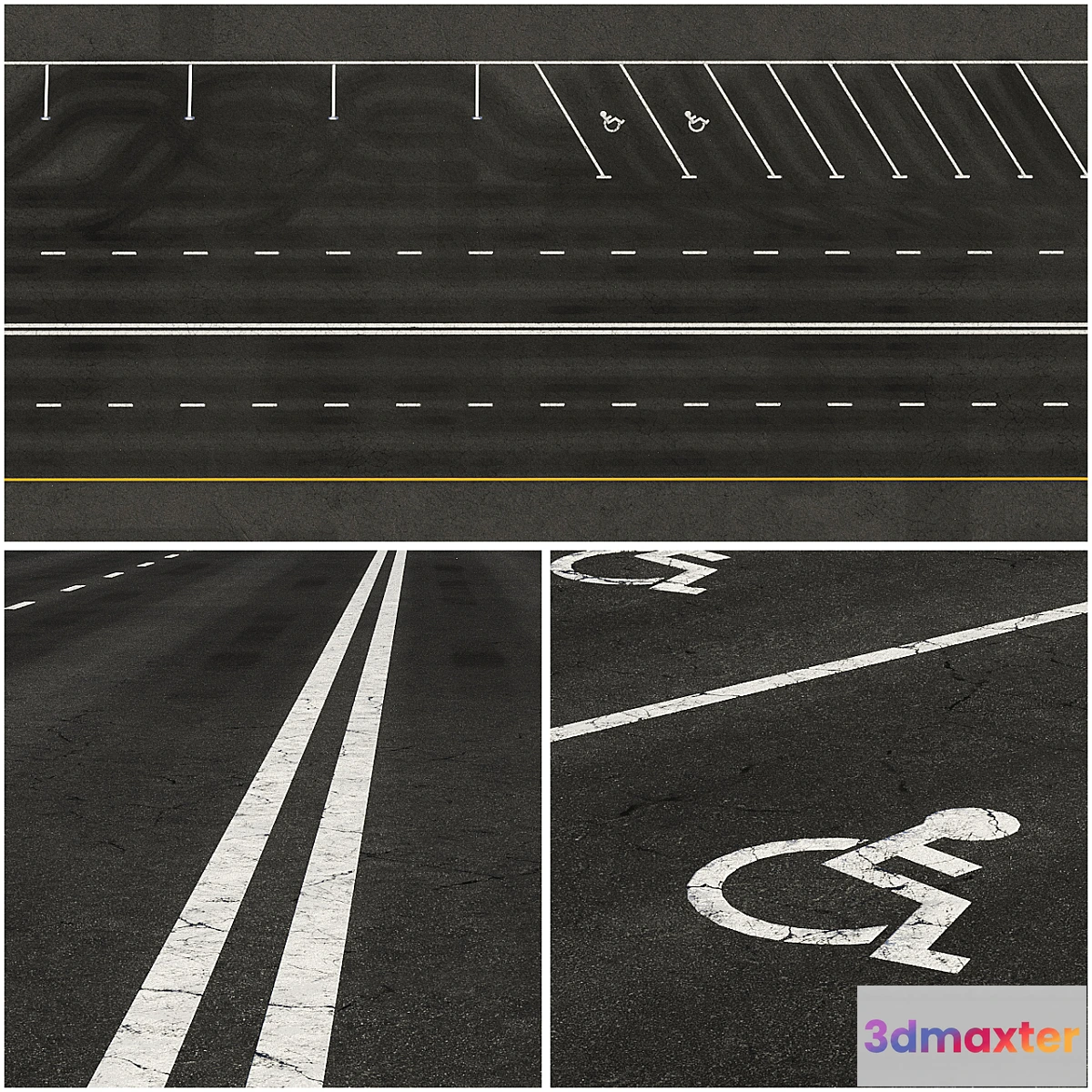 1327226 - Marked asphalt 3D Max