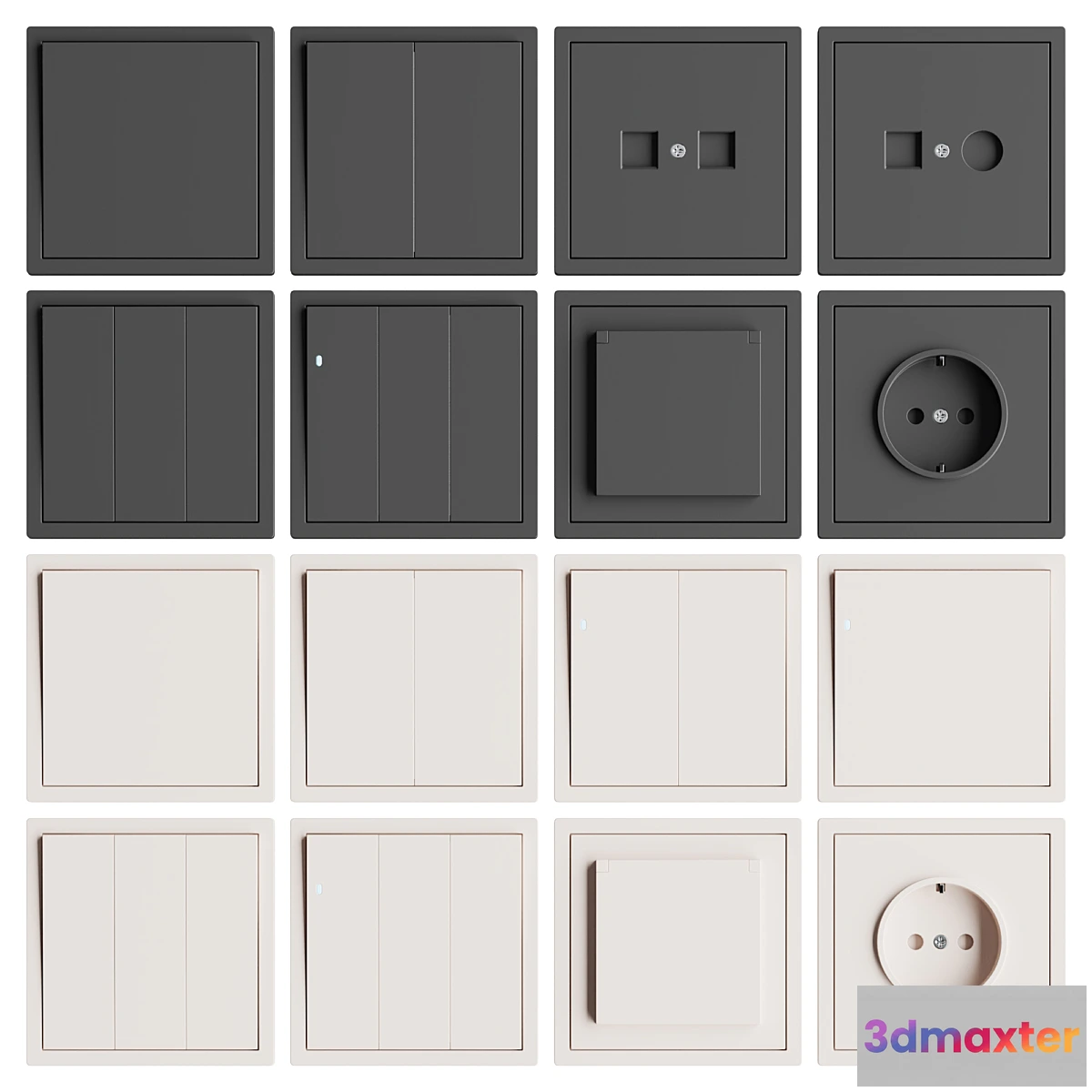 1327660 - Donel sockets and switches - No.2 3D Max