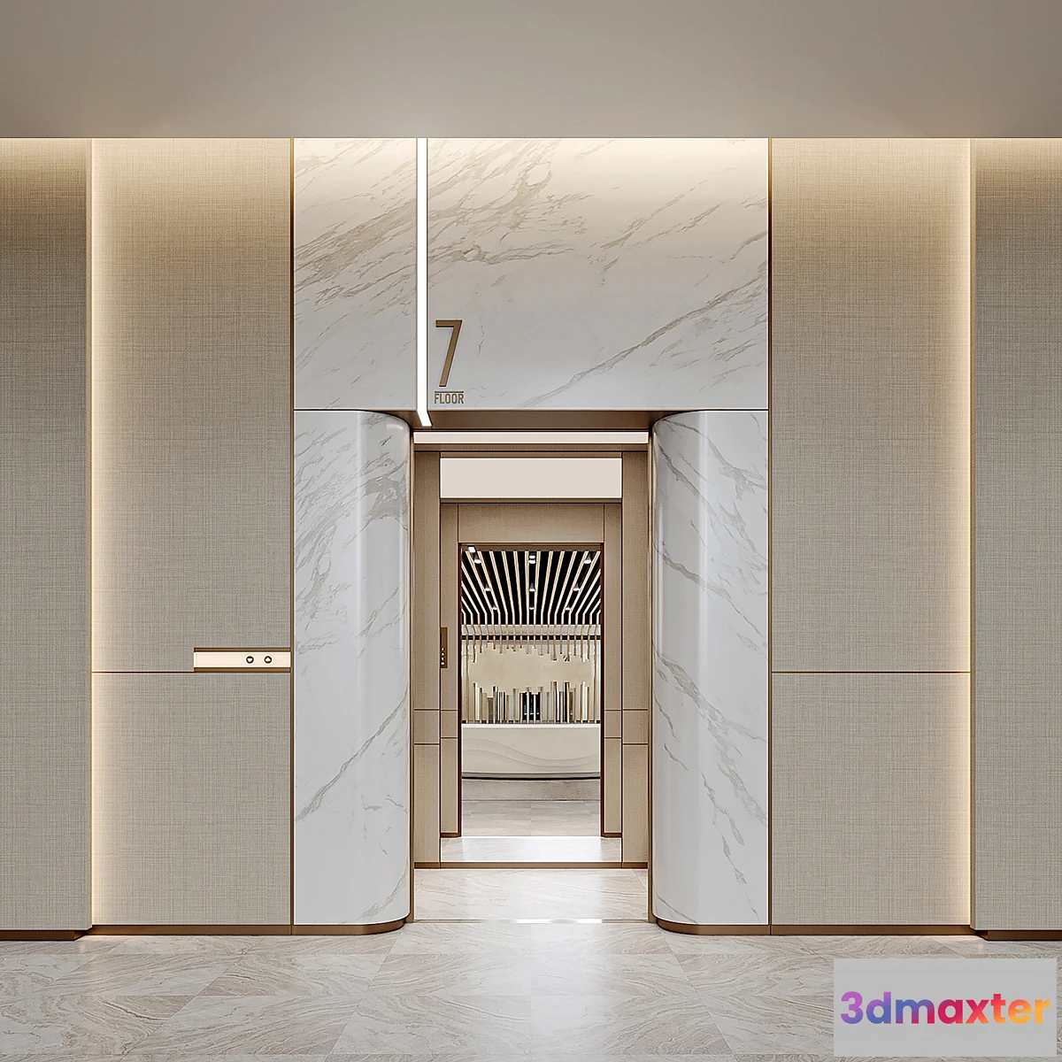 1328971 - Elevator Lobby Design 05 3D Max