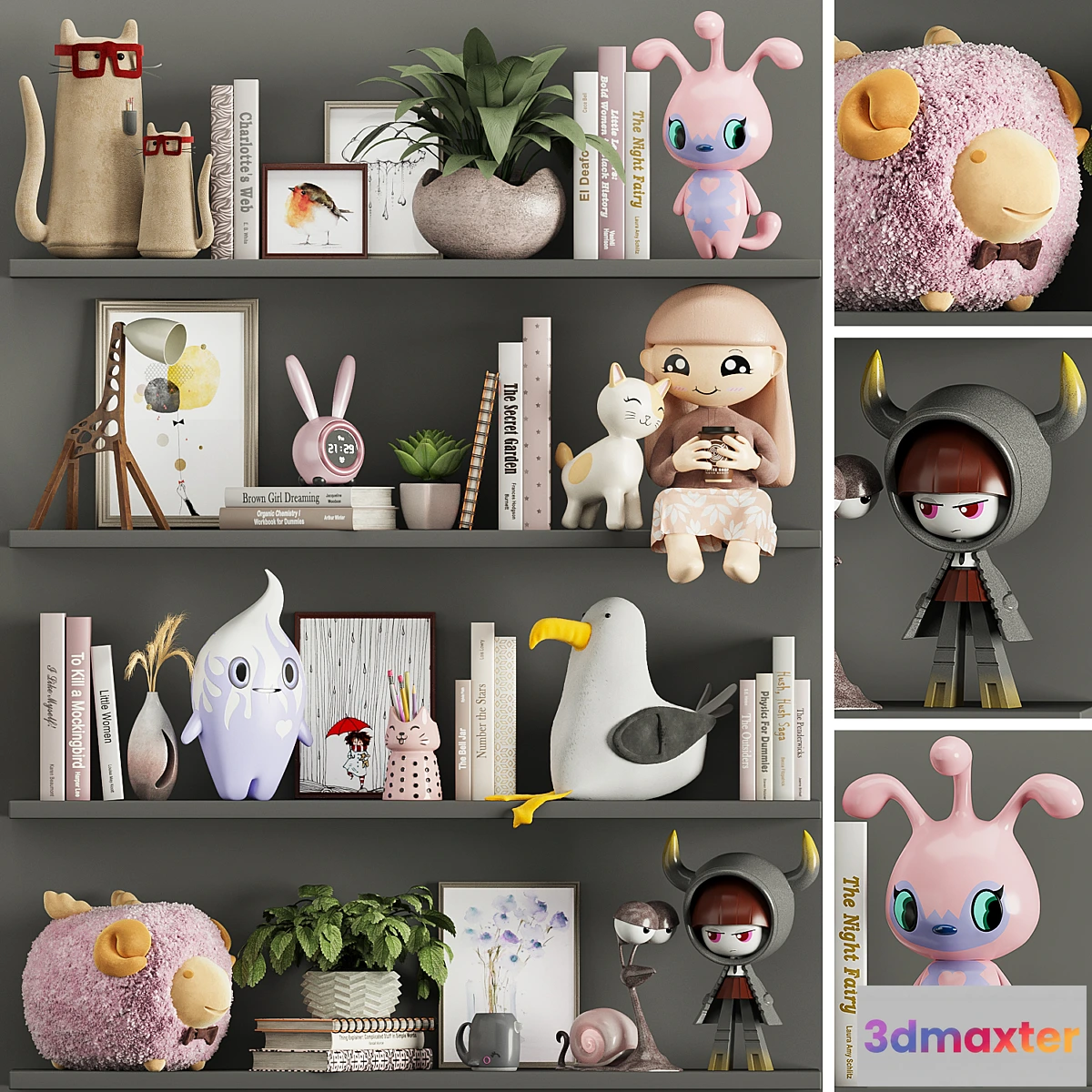 1330618 - decor set for girls 3D Max