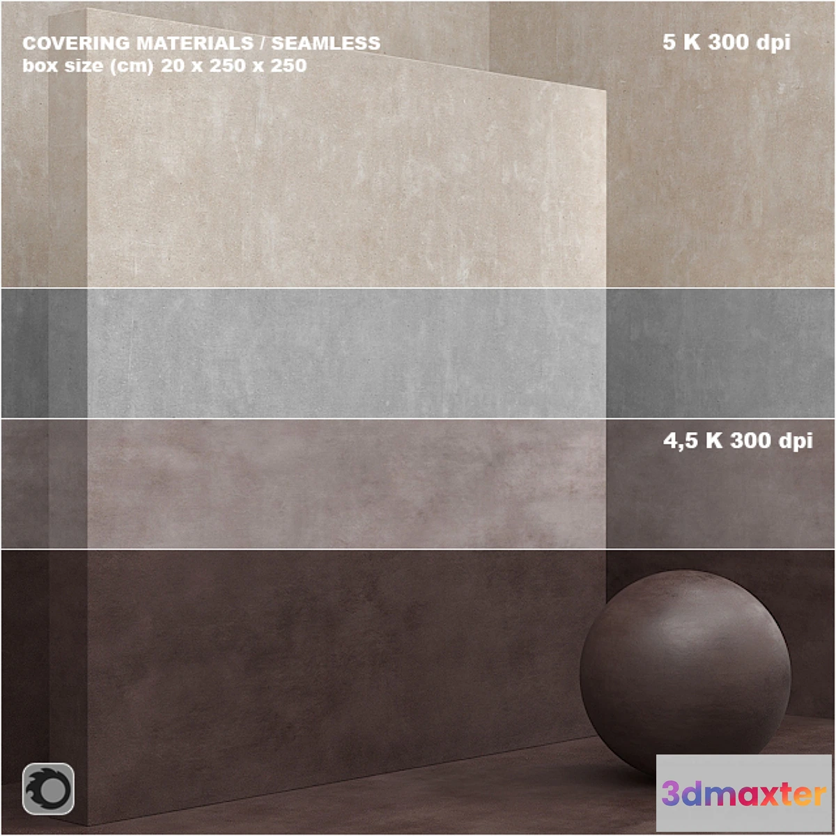 1331185 - Material (seamless) - coating concrete plaster set 64 3D Max