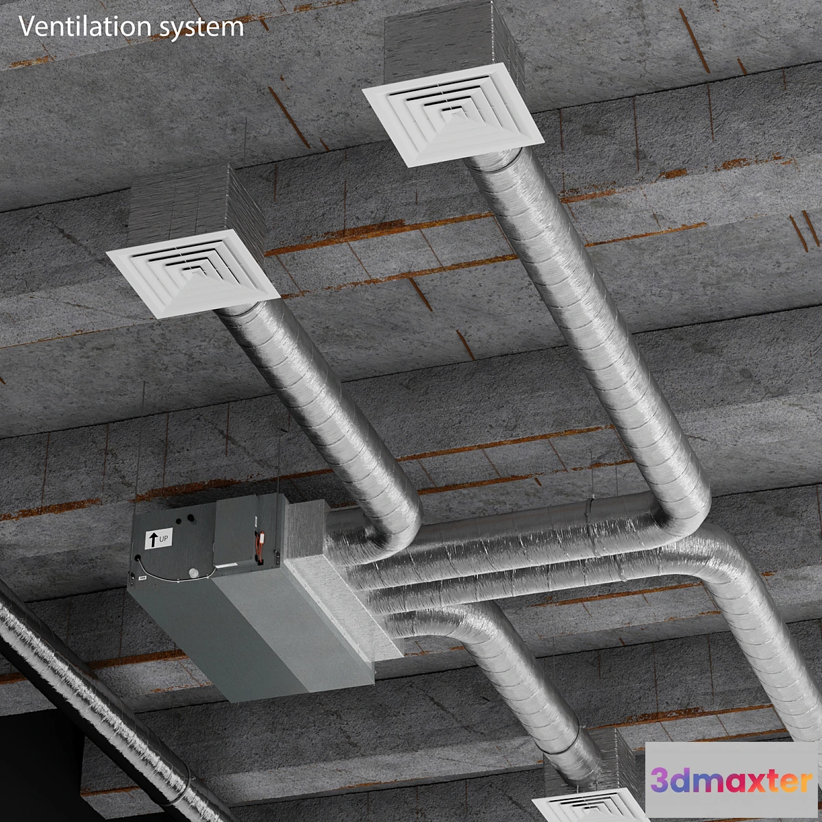 1331908 - Ceiling ventilation system 3D Max
