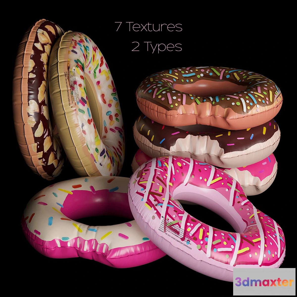 1334128 - Inflatable circles Intex “Donuts” 3D Max