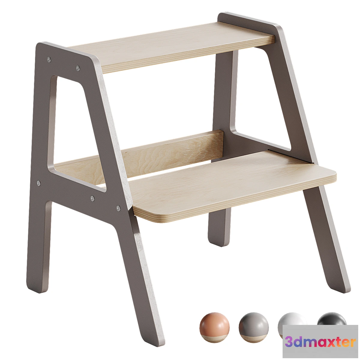 1338521 - TOP Montessori ladder stool - No.2 3D Max