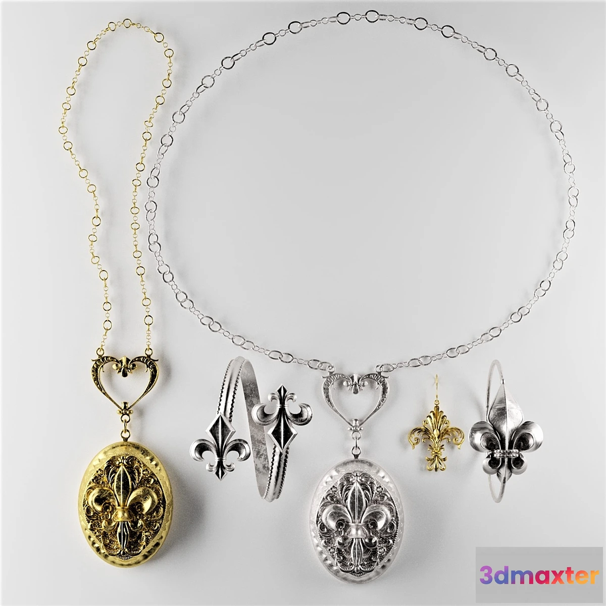 1339330 - fleur-de-lis- (jewelery) 3D Max