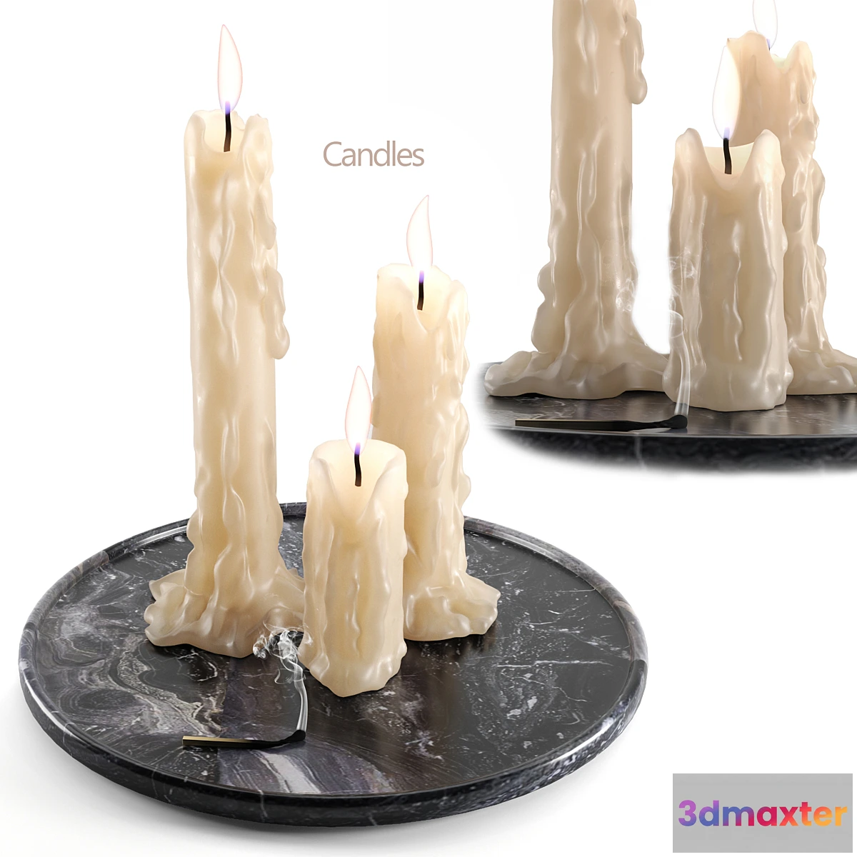1349000 - Candles - No.2 3D Max