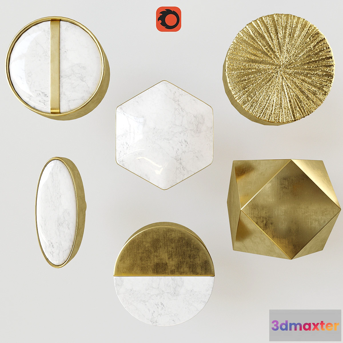 1353991 - Zara home handles 3D Max