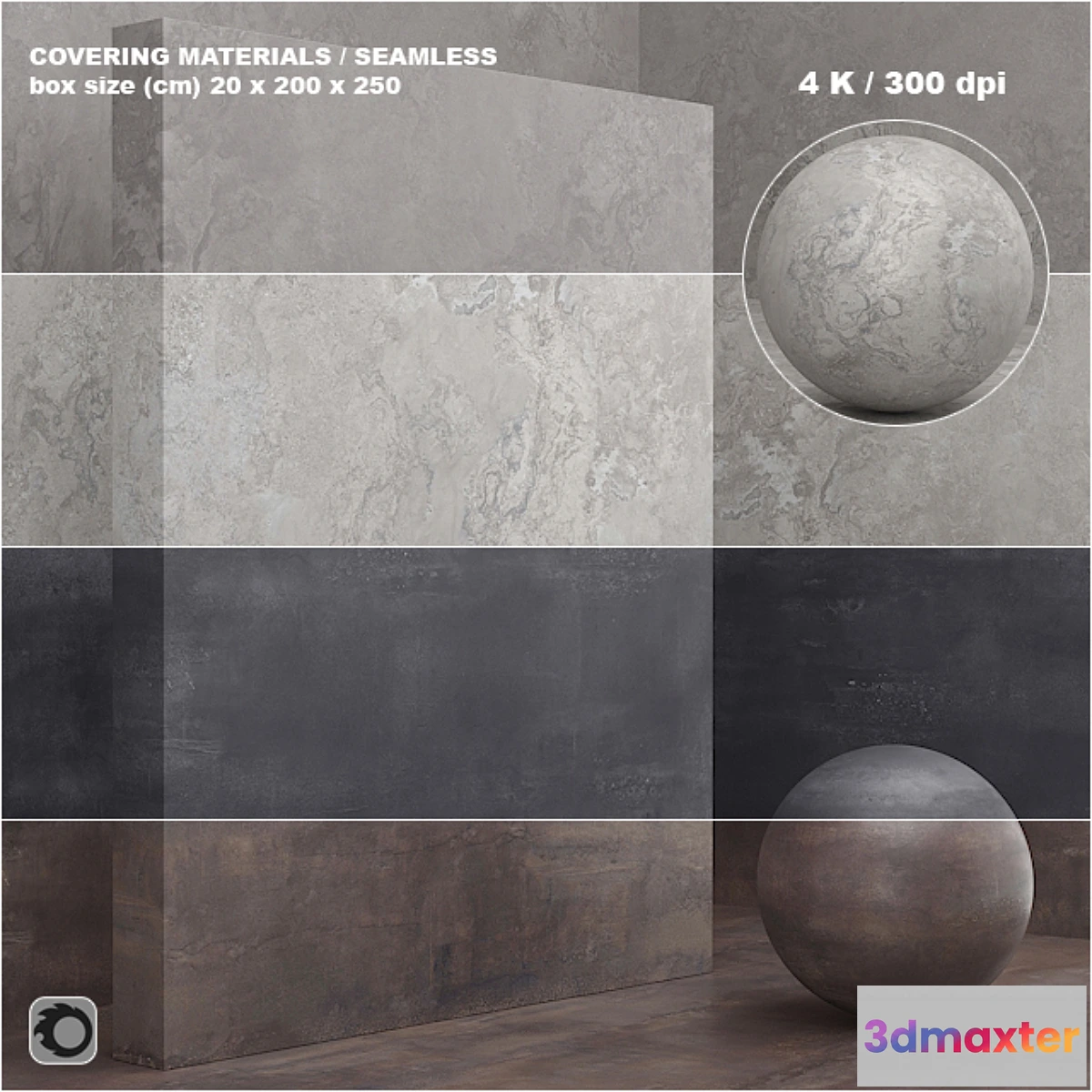 1357395 - Material (seamless) - coating stone plaster set 54 3D Max