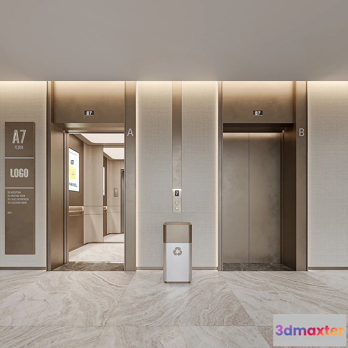 1447578 - Elevator Lobby Design 04 3D Max