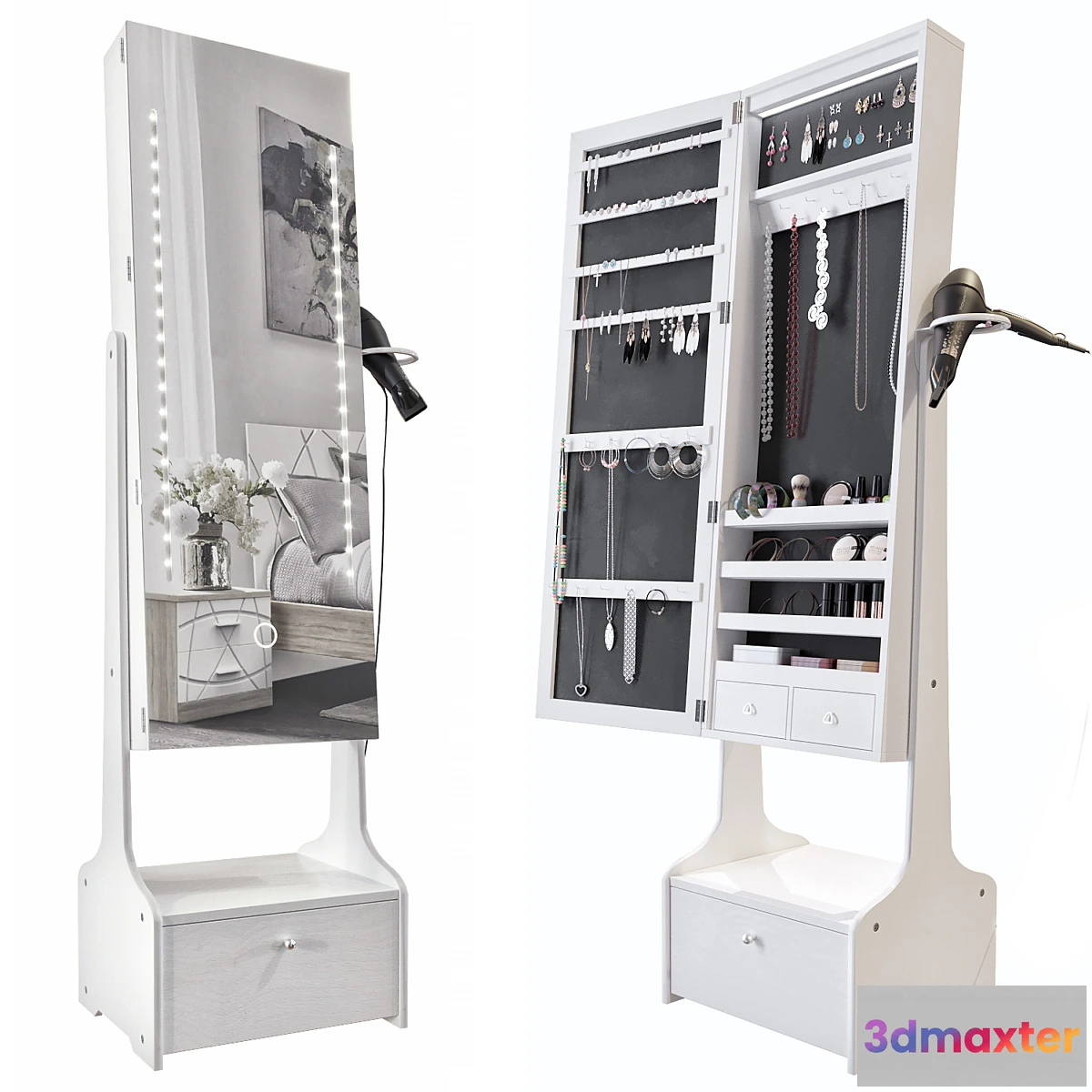 1447652 - Mirror Organizer Cabinet 3D Max