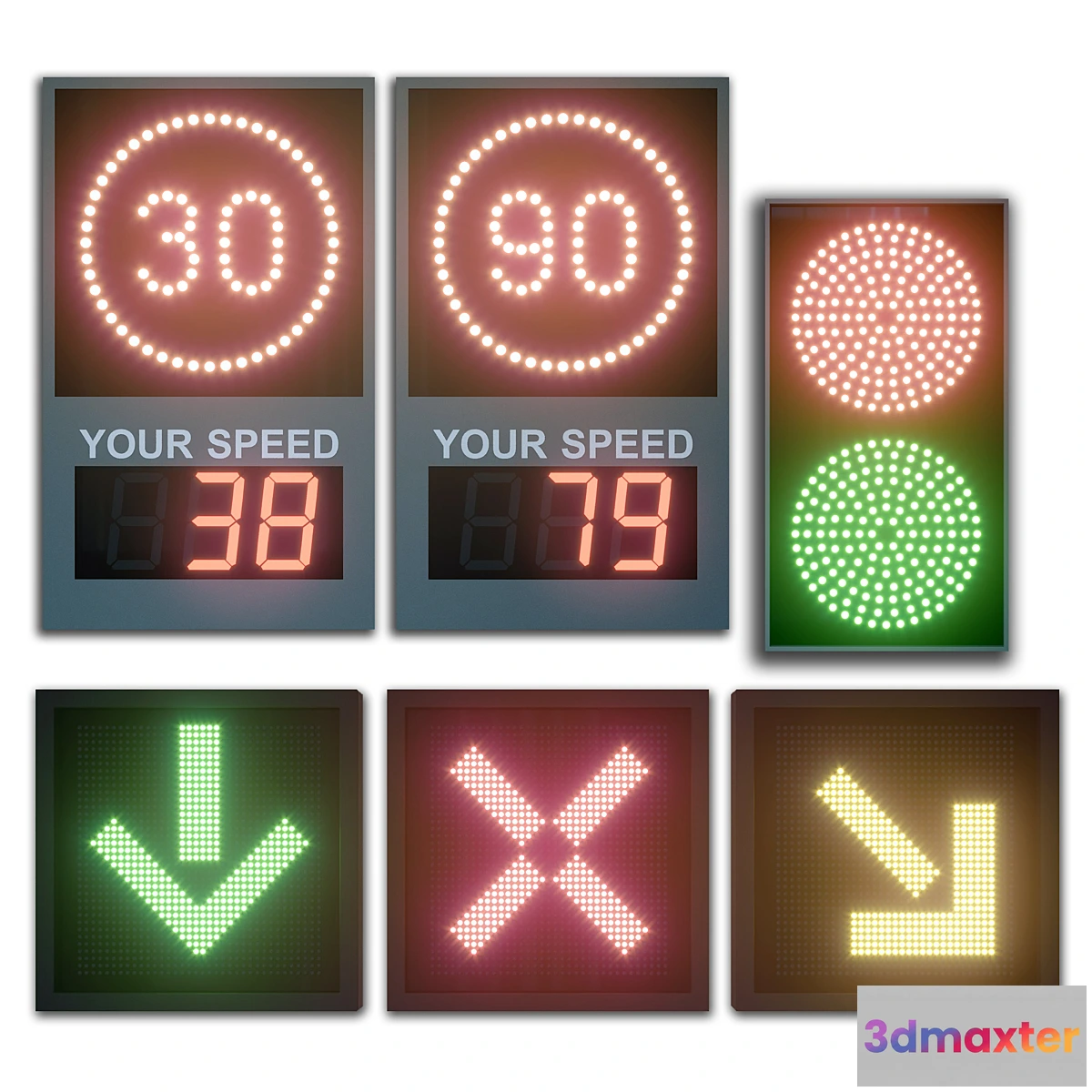 1449572 - LED display modules. Set 03 3D Max