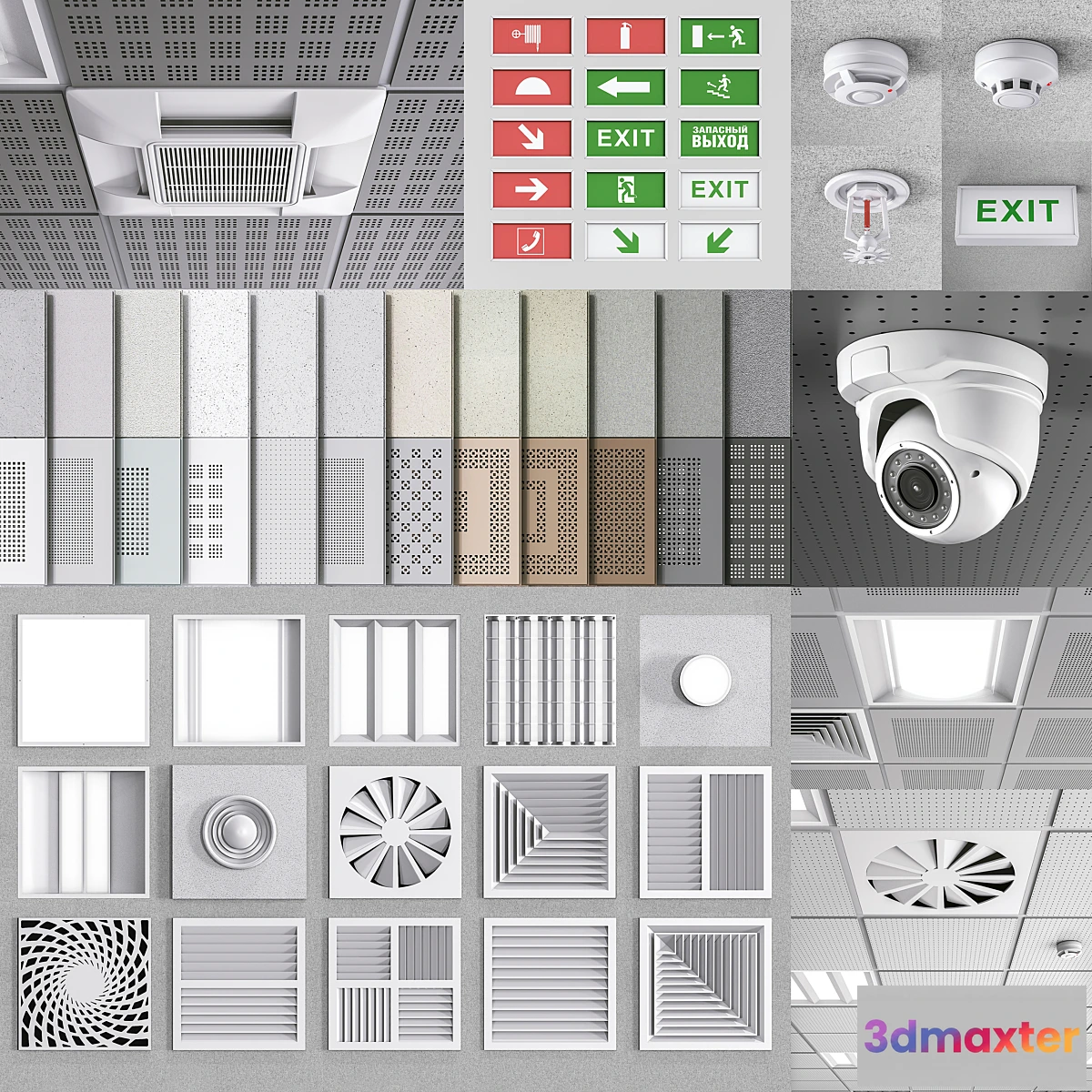 1449704 - Ceiling set Armstrong 2 3D Max