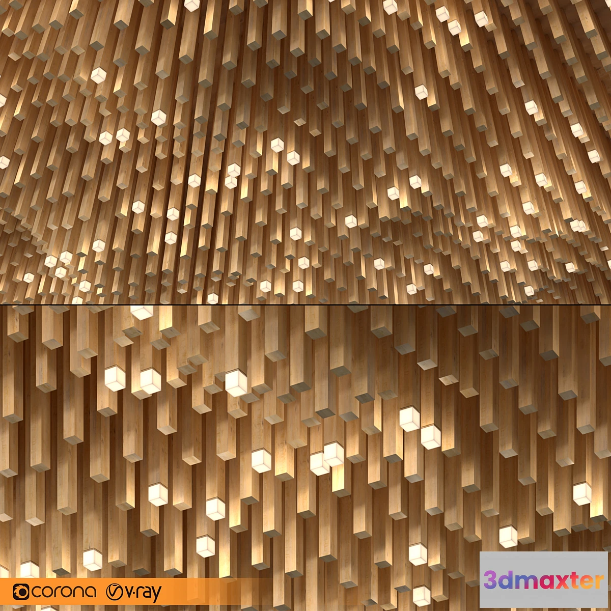 1452600 - False wooden ceiling 3D Max