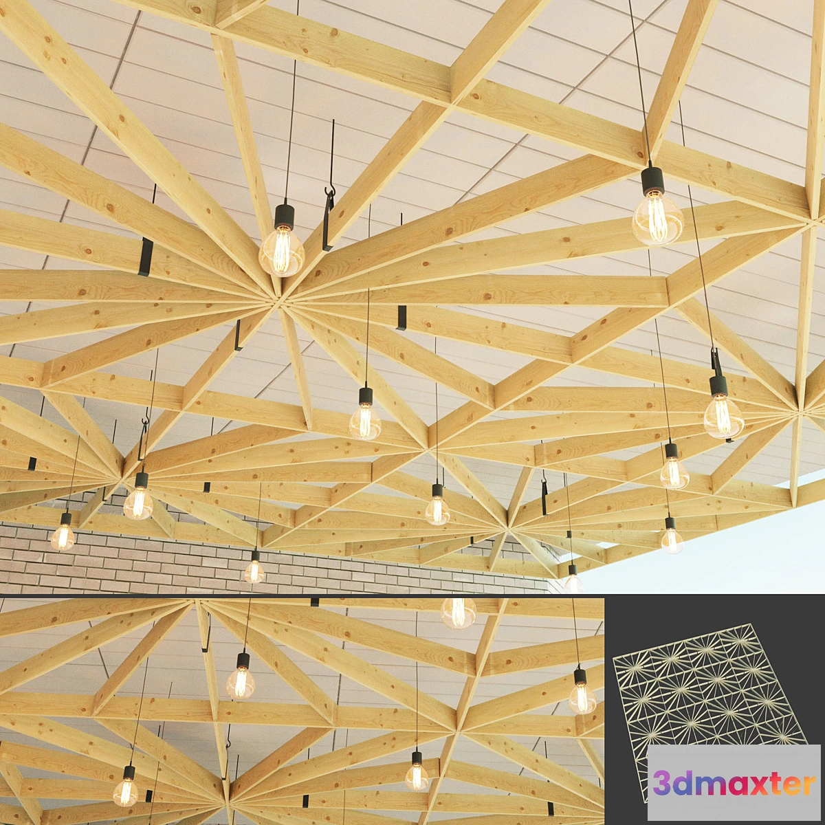 1452754 - Wooden suspended ceiling 5 3D Max