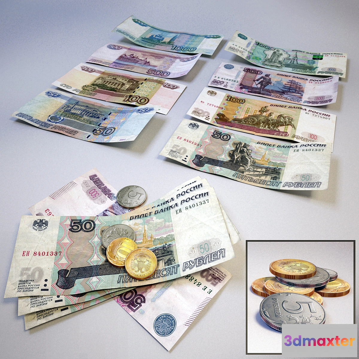 1452964 - Money - Dollars 3D Max