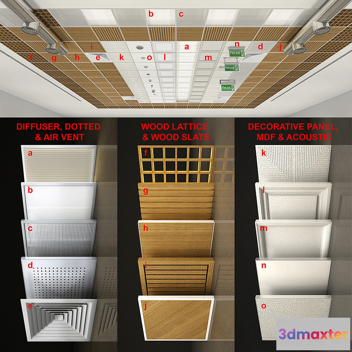 1453398 - Ceiling Panels and Accessories 3D Max