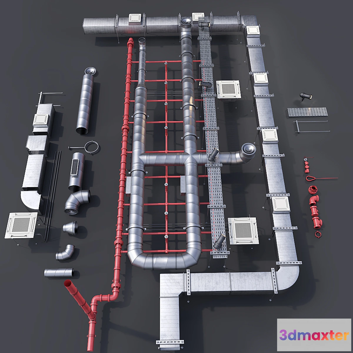 1455586 - Pipe ceiling 3D Max