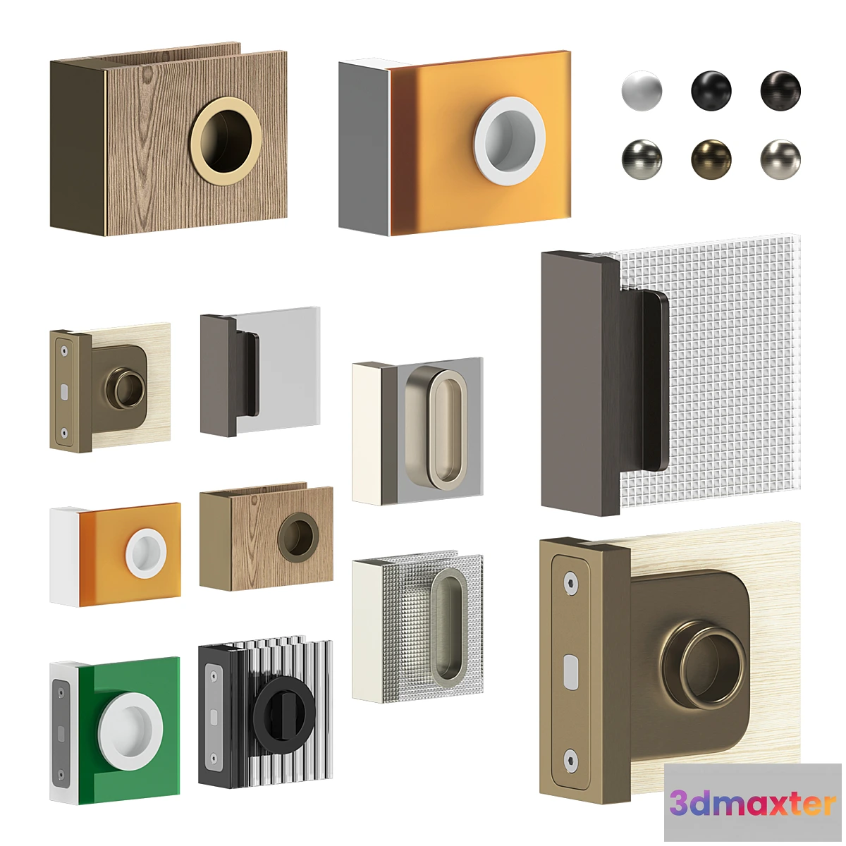 1457300 - Door handles Glas Italia 04 3D Max