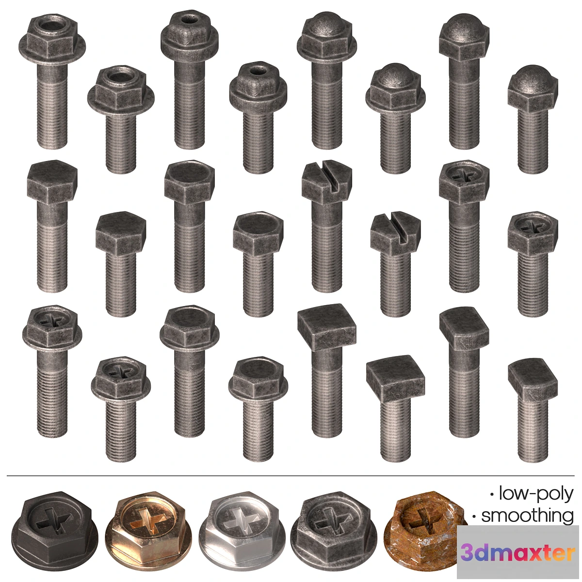 1457386 - Bolts - Set-4 3D Max