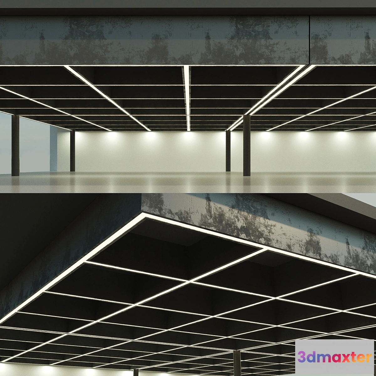 1457402 - Beamed ceiling. Overlapping. 15 3D Max