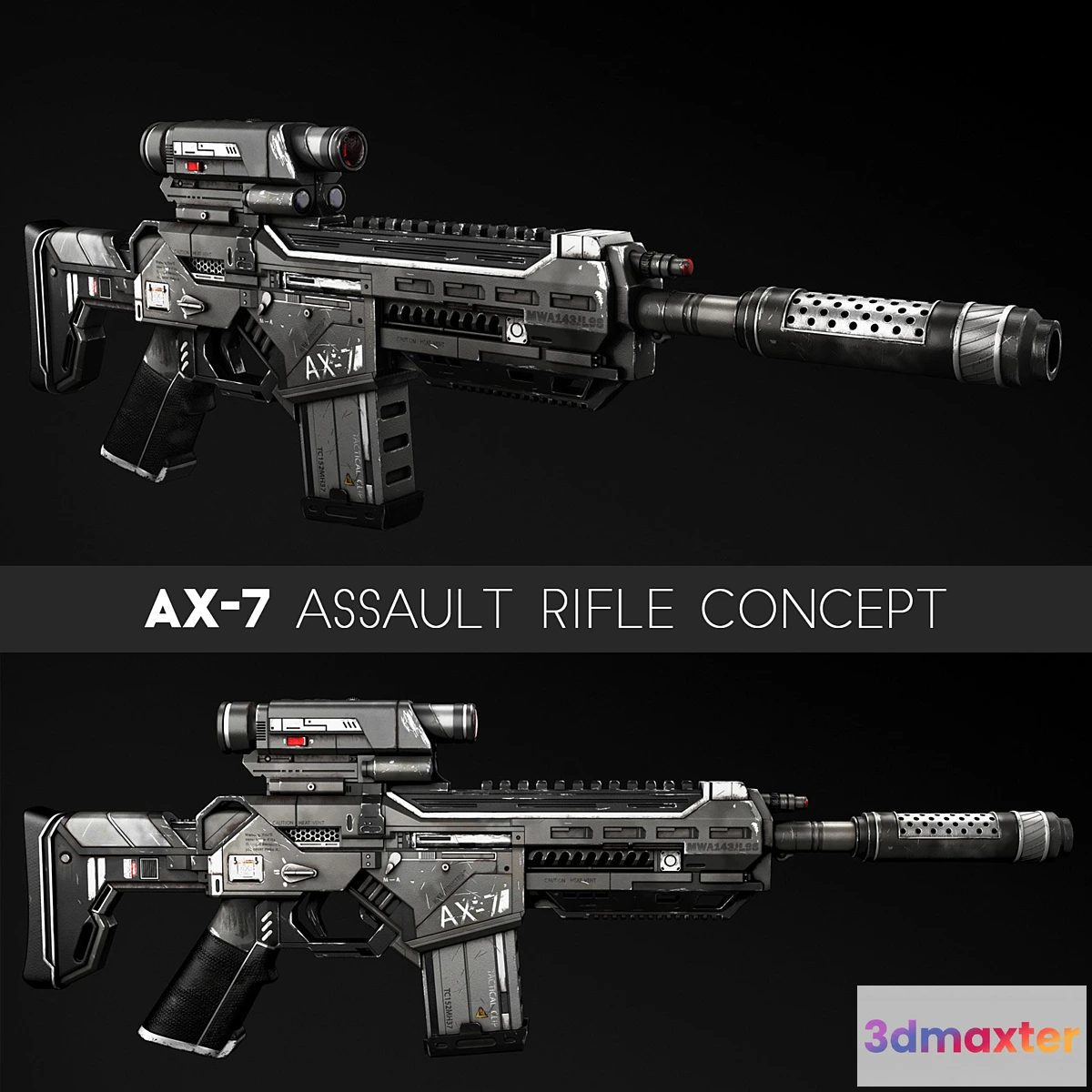 1460058 - AX-7 Assault Rifle 3D Max