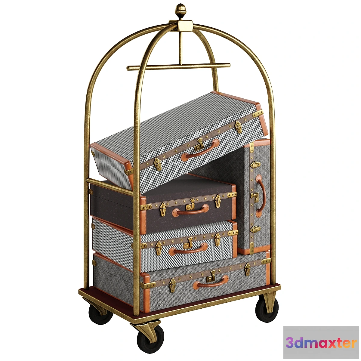 1460970 - Hotel luggage cart 3D Max