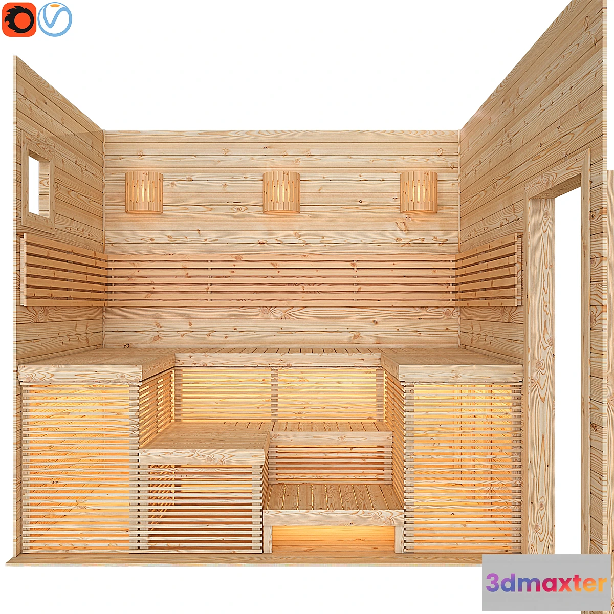 1461094 - Sauna. The bathhouse. Steam room 3D Max