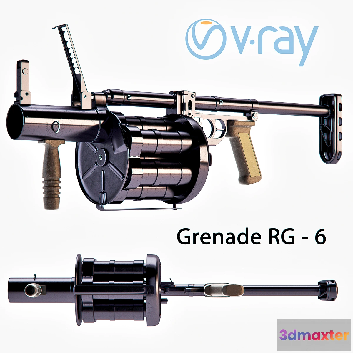 1462034 - RG-6 grenade launcher 3D Max
