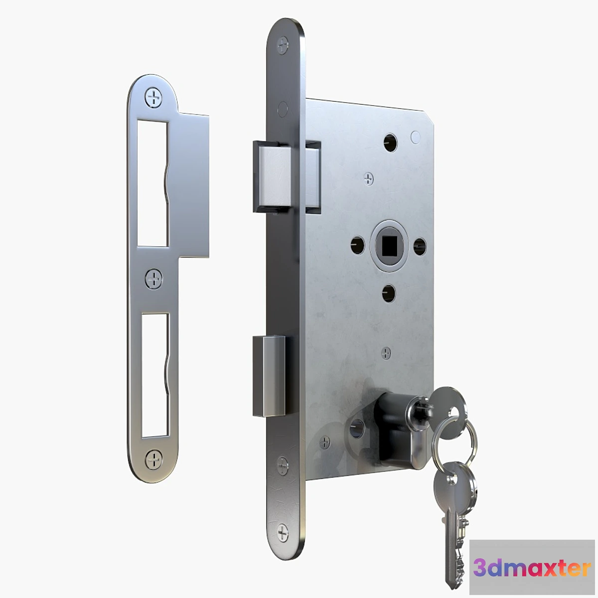 1462694 - Euro Profile Cylinder Barrel Lock with keys 3D Max