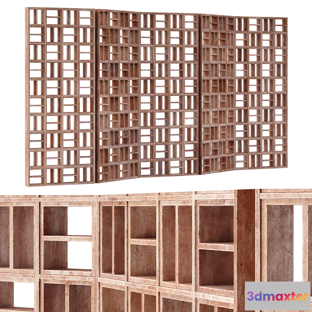 1463394 - Rock ceramic folding screen _ Ceramic decorative screen 3D Max