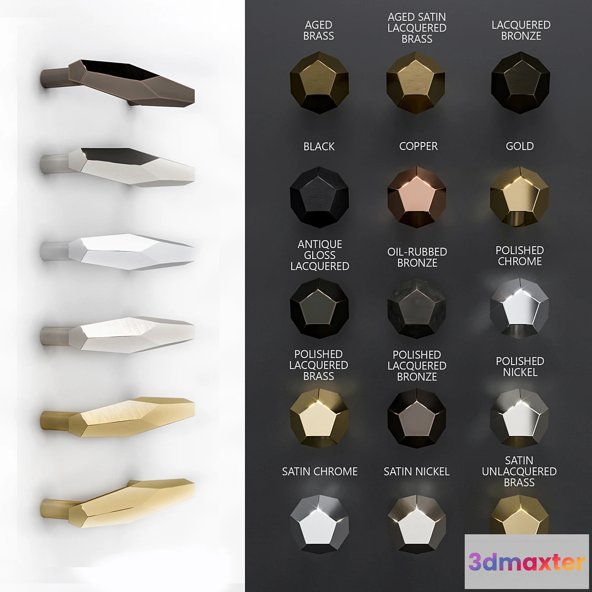 1463700 - Furniture handles R4 from Knob House 3D Max