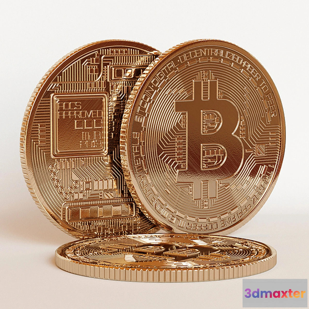 1464898 - Bitcoin coin 3D Max