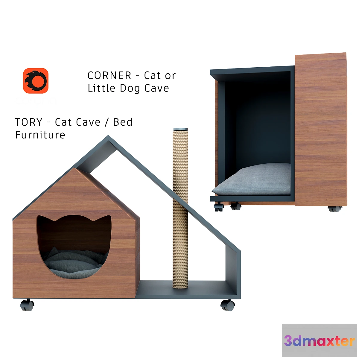 1465426 - Scratching post _ Cat Cave 3D Max