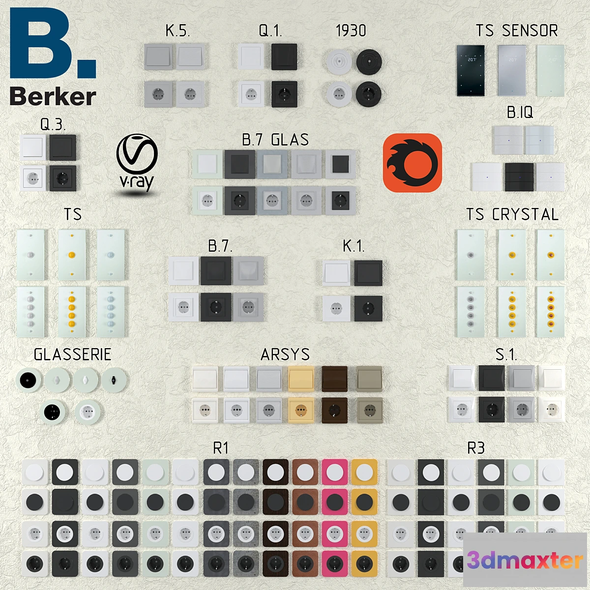 1468048 - Electrical Berker 3D Max