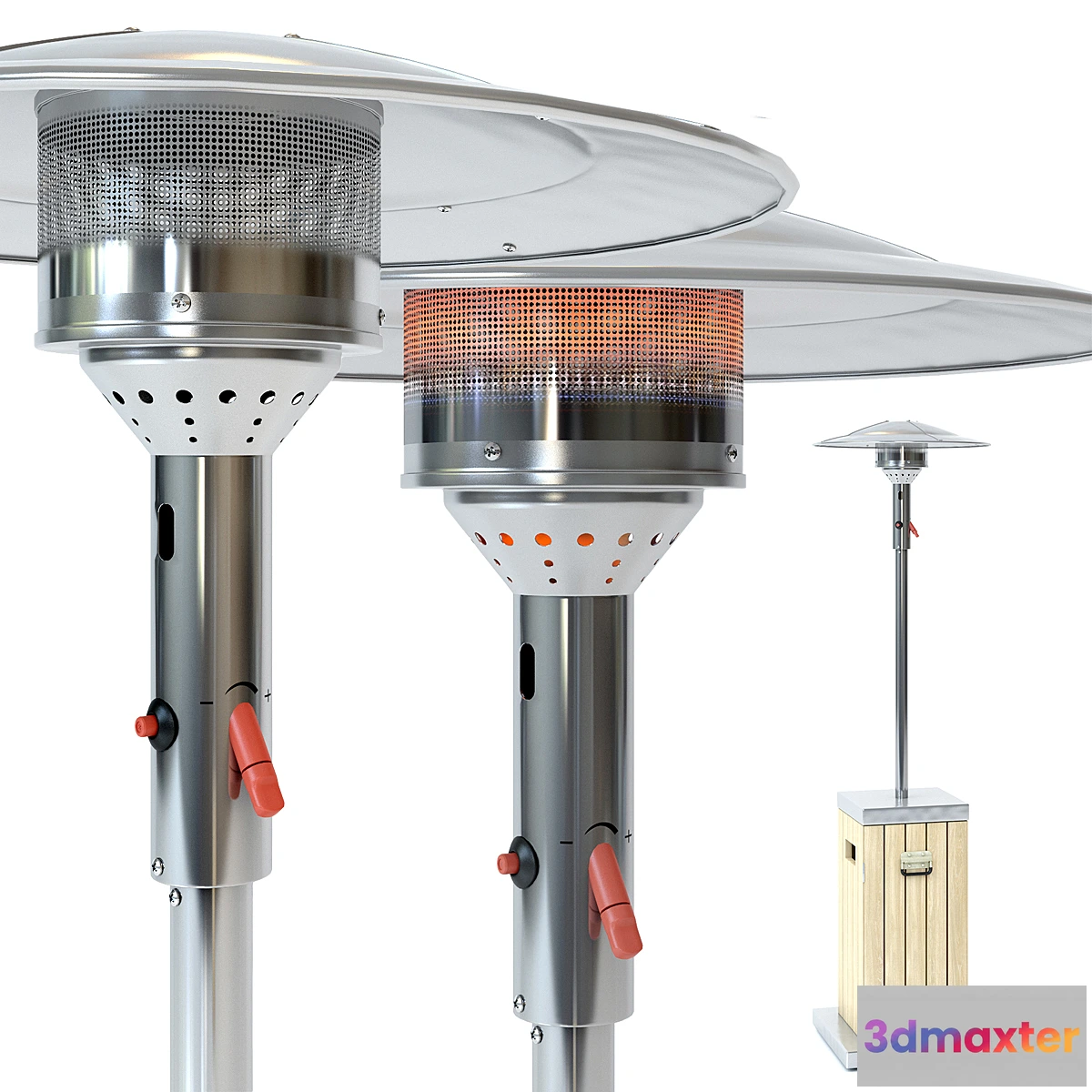 1468608 - Street infrared gas heater wood 3D Max