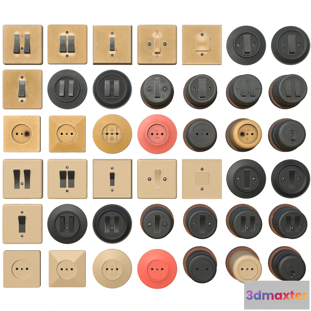 1475590 - Soviet switches and sockets 3D Max