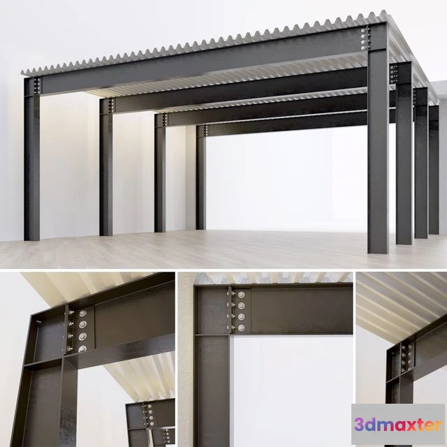 1538032 - Metal construction. Beam. Column 3D Max