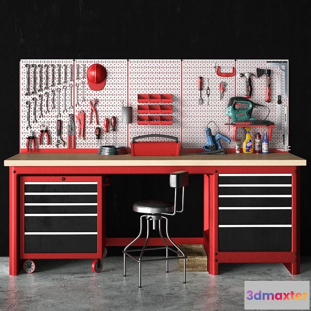 1540653 - Garage tools set 7 3D Max