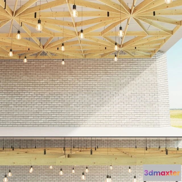1545115 - Wooden suspended ceiling 5 3D Max