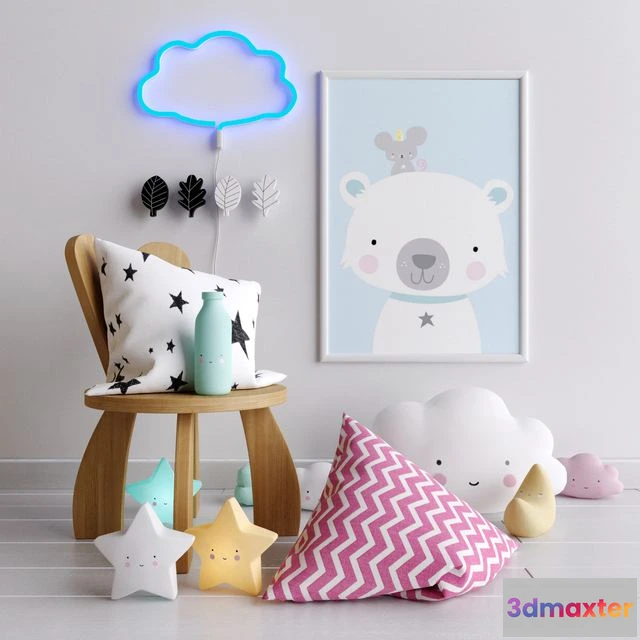 1548643 - Decorative set for 2 child 3D Max